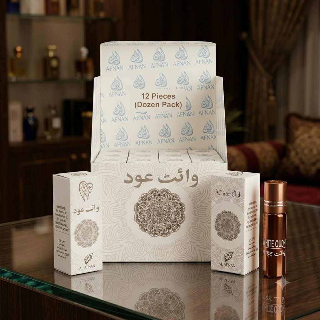 White Oudh Concentrated Perfume Oil (Attar) – 12 Pieces Dozen Pack (Alcohol-Free)