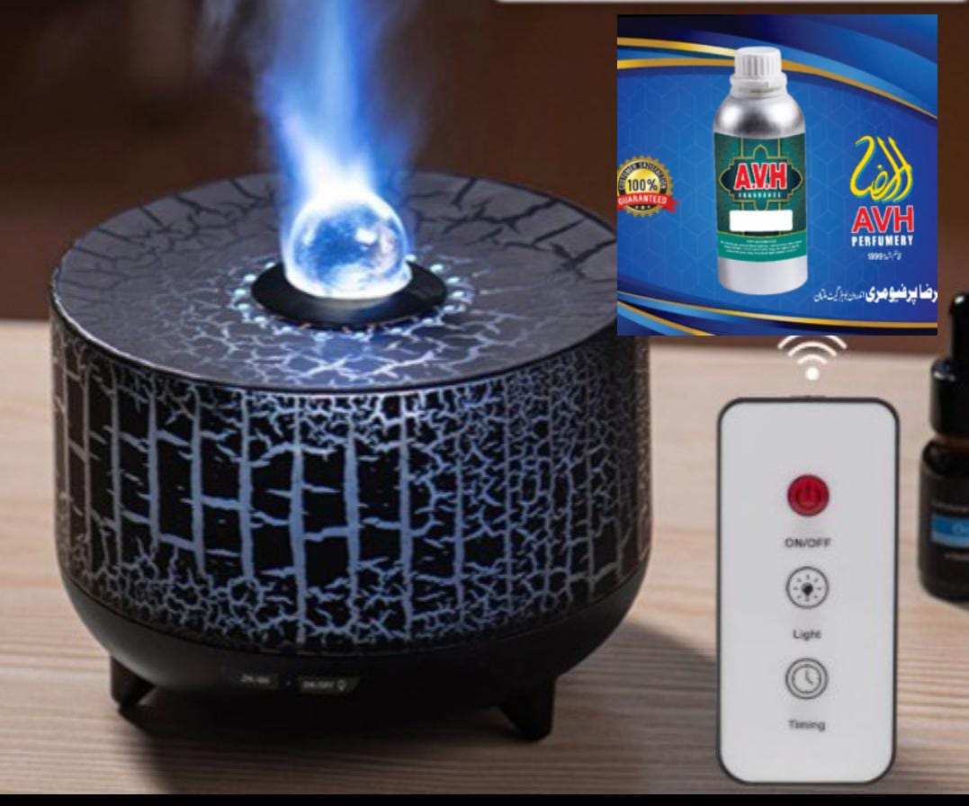 Smart Remote Control Crystal Ball Flame Aroma Diffuser – Ultrasonic Cool Mist Air Humidifier & Essential Oil Fragrance Burner
