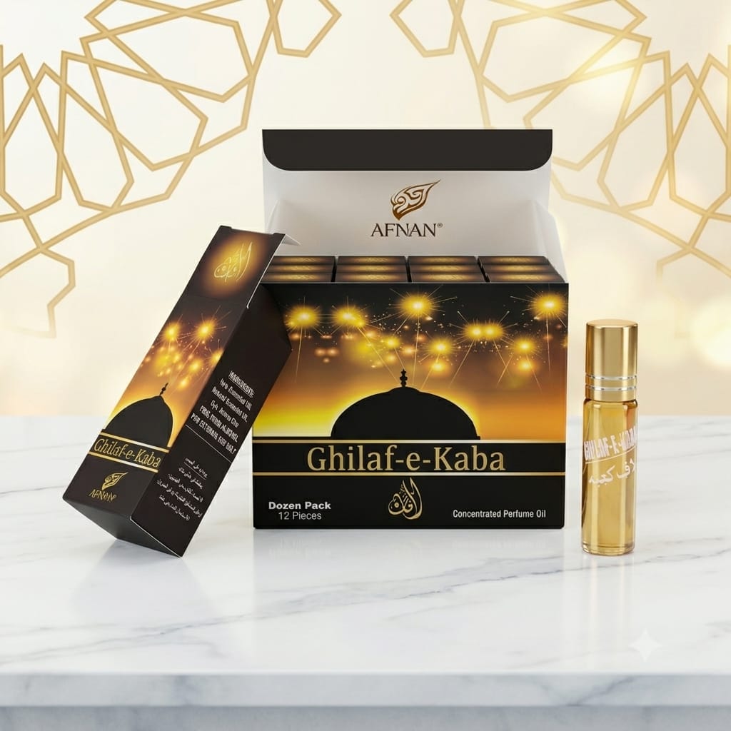 Afnan Ghilaf-e-Kaba Concentrated Perfume Oil (Attar) – 12 Pieces Dozen Pack (Alcohol-Free)
