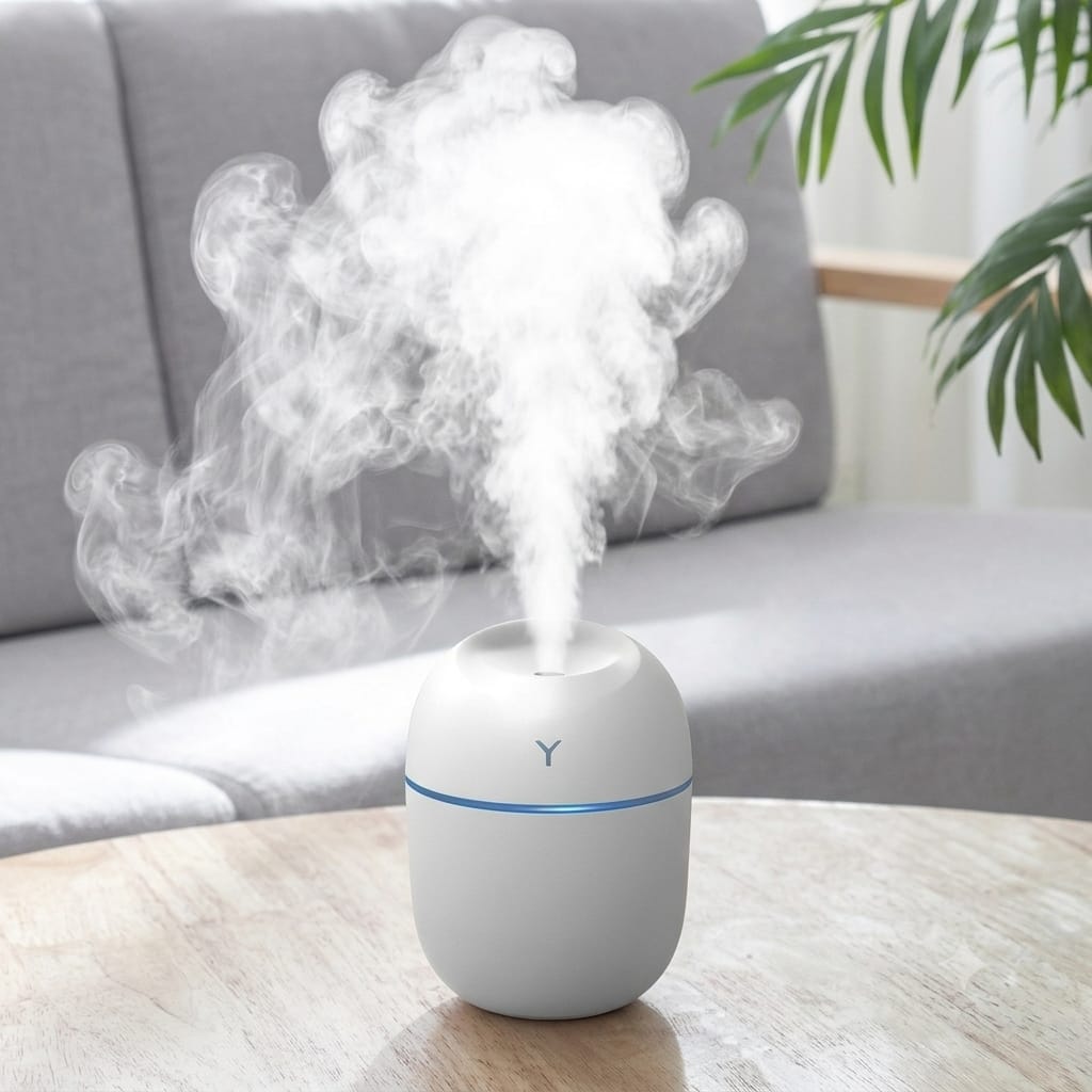 USB Humidifier & Aroma Diffuser – Ultrasonic Cool Mist Air Purifier for Home, Car & Office