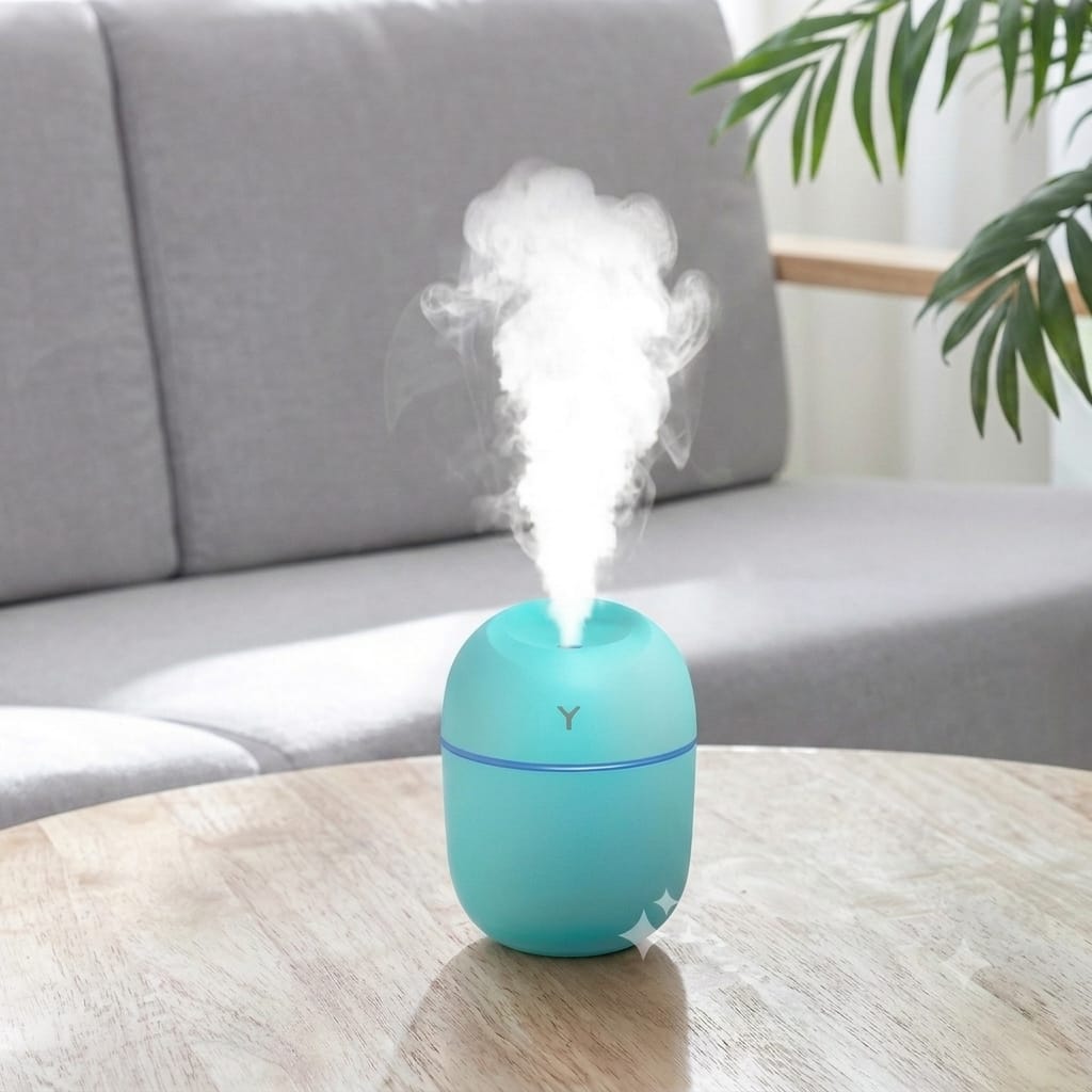 USB Humidifier & Aroma Diffuser – Ultrasonic Cool Mist Air Purifier for Home, Car & Office